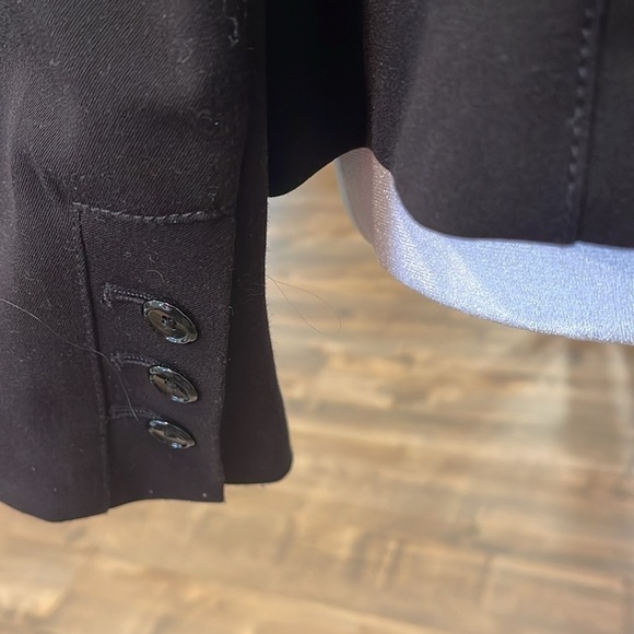 White House Black Market sz 10 lined black tailored blazer pockets - Picture 5 of 10